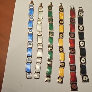 Green Guilloche David Andersen Green Bracelet